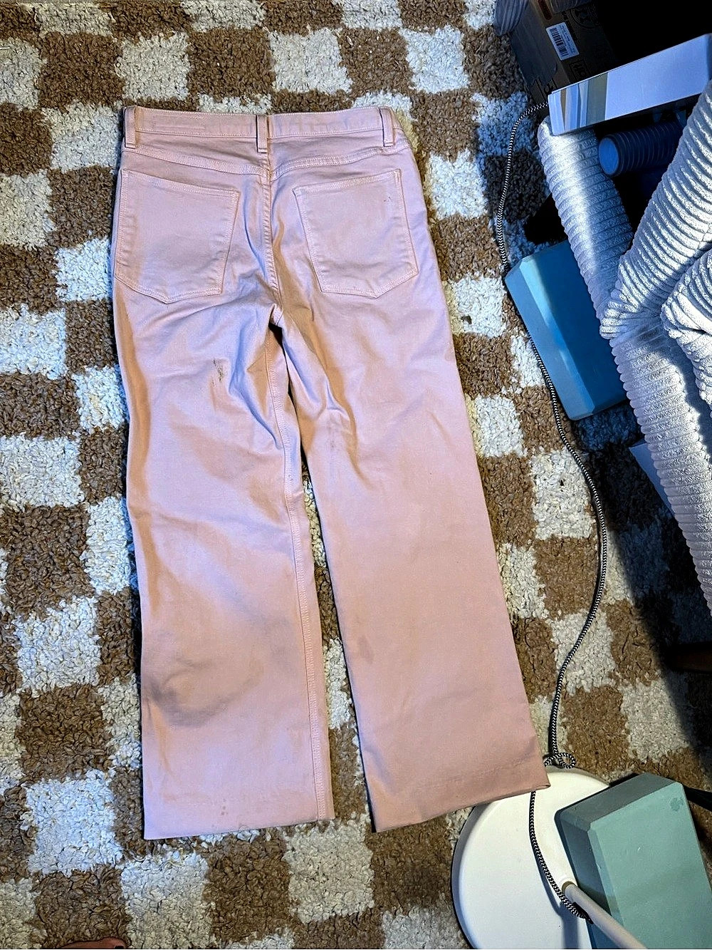 rag & bone Logan Mid-Rise Wide Leg Jeans Wide Leg Pants in Pink Waist 28 - Picture 2 of 8